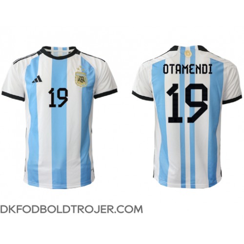 Billige Argentina Nicolas Otamendi #19 Hjemmebane Fodboldtrøjer VM 2022 Kortærmet
